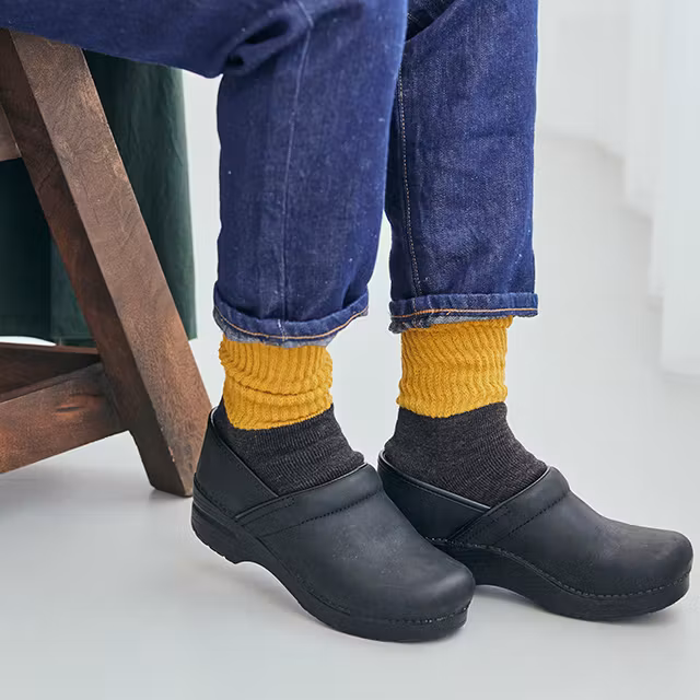 あたたかいくつしたリブ クルー